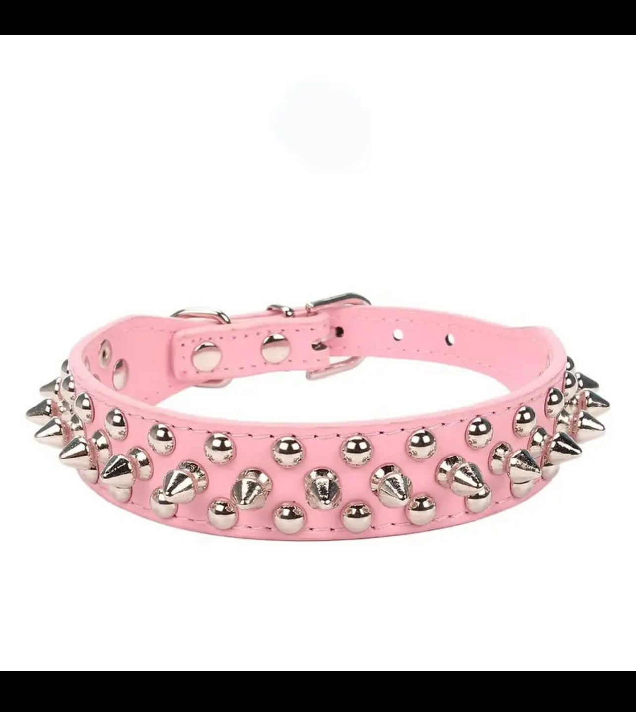 Puppy spiked leather collar