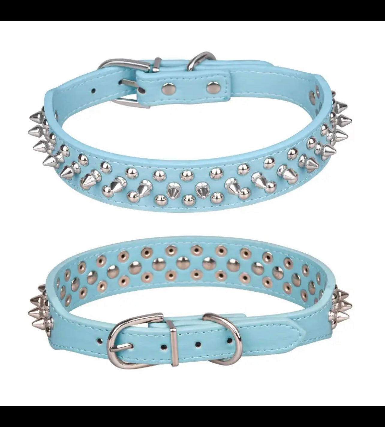 Puppy spiked leather collar